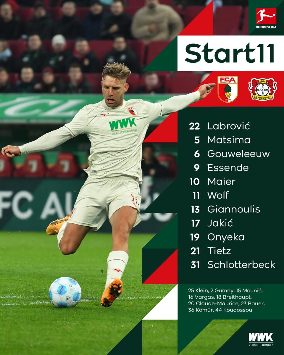 奥格斯堡主场负于勒沃库森,遭受打击 奥格斯堡主场负于勒沃库森,遭受打击